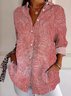 Chemises Femmes Géométrique Décontracté Printemps / Automne Léger Aucune élasticité Noël Manches Longues Régulier Col de Chemise