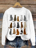 Pulls Femmes Simple Hiver impression en 3D Poids lourd Manches Longues Col Rond Régulier Droit 2025POD