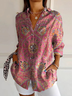 Chemises Femmes Géométrique Décontracté Printemps / Automne Polyester Aucune élasticité Ample Régulier Col de Chemise T.-N.-L.