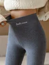 Pantalons De Yoga Décontracté Plain Hiver en Mélangé de Coton Quotidien Serré Pantalon à la cheville Épaissi Droit pour Femmes