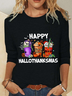 T-shirts Femmes Décontracté Printemps / Automne Noël Ample Meilleure vente Col Rond Régulier Droit Régulier
