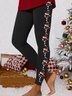Pantalons De Yoga Décontracté Toutes Les Saisons Noël à Haute Élasticité Quotidien Serré Pantalon à la cheville Pantalon coupe slim Régulier pour Femmes