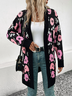 Pulls Décontracté Floral Printemps / Automne Micro-élasticité Quotidien Manches Longues Col Rond Fil/fil de laine Régulier pour Femmes