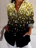 Chemises Femmes Décontracté Floral Printemps / Automne Léger Quotidien Coupe Régulière Noël Régulier Col de Chemise