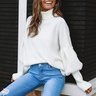 Pulls Décontracté Plain Printemps / Automne Quotidien Manches Longues Fil/fil de laine Régulier Droit Régulier pour Femmes