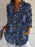 Chemises Décontracté Ethnique Printemps / Automne Polyester Aucune élasticité Quotidien Droit Col de Chemise T.-N.-L. pour Femmes