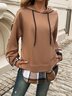 Sweat-shirts Décontracté Printemps / Automne Plaid Polyester Quotidien Ample Régulier Droit Régulier pour Femmes