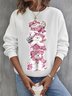 Sweat-shirts Femmes Décontracté Printemps / Automne Noël Polyester Micro-élasticité Vacances Pull-over Manches Longues Régulier