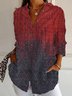 Chemises Décontracté Ethnique Printemps / Automne Aucune élasticité Quotidien Ample Manches Longues Régulier Col de Chemise pour Femmes