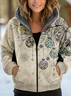 Sweat-shirt à Capuche Manches Longues Épaissi Noël Blouson pour Femmes