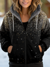 Sweat-shirt à Capuche Manches Longues Épaissi Noël Blouson pour Femmes