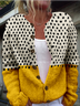 Cardigans Femmes impression en 3D Décontracté Printemps / Automne Tricoté Micro-élasticité Ample Manches Longues Régulier Régulier