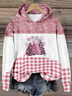 Sweat-shirts Décontracté Printemps / Automne Noël Polyester Sweat-shirt à Capuche Ample Noël Manches Longues Régulier pour Femmes