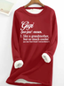 Sweat-shirts Femmes Décontracté Hiver Noël Polyester Aucune élasticité Ample Manches Longues Droit en Toison