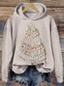 Sweat-shirts Décontracté Printemps / Automne Noël Polyester Sweat-shirt à Capuche Micro-élasticité Ample Manches Longues Régulier pour Femmes