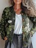 Cardigans Femmes Décontracté Ethnique Printemps / Automne Micro-élasticité Ample Manches Longues Col Rond Régulier Régulier