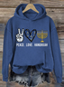 à Capuche Décontracté Printemps / Automne Lettres de texte Sweat-shirt à Capuche Micro-élasticité Quotidien Manches Longues Régulier Trapèze pour Femmes