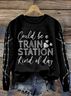 à Capuche Décontracté Printemps / Automne Lettres de texte Polyester Sweat-shirt à Capuche Micro-élasticité Quotidien Coupe Régulière Régulier pour Femmes