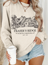 à Capuche Décontracté Printemps / Automne Lettres de texte Sweat-shirt à Capuche Micro-élasticité Quotidien Manches Longues Régulier Trapèze pour Femmes