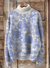 Sweat-shirts Décontracté Floral Printemps / Automne Polyester Quotidien Manches Longues Col Roulé Régulier Régulier pour Femmes