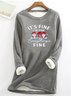 Sweat-shirts Décontracté Hiver Noël Polyester Naturel Aucune élasticité Manches Longues Mi-long Droit pour Femmes
