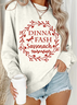 à Capuche Femmes Décontracté Printemps / Automne Lettres de texte Coton Sweat-shirt à Capuche Micro-élasticité Régulier Trapèze Régulier