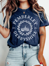 T-shirts Décontracté Été Imprimé de Lettre Motif Micro-élasticité Ample Manches Courtes Col Rond Régulier Régulier pour Femmes