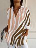 Chemises Femmes Géométrique Décontracté Printemps / Automne Polyester Quotidien Ample Manches Longues Régulier T.-N.-L.