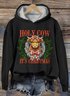 à Capuche Femmes Décontracté Printemps / Automne Lettres de texte Sweat-shirt à Capuche Micro-élasticité Manches Longues Régulier Trapèze Régulier