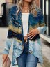 Élasticité moyenne Manches Longues Régulier Ombre Kimono pour Femmes