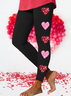 Pantalons De Yoga Femmes Décontracté Toutes Les Saisons Coeur/cordé à Haute Élasticité Quotidien Serré Long Droit Régulier