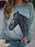 à Capuche Décontracté Printemps / Automne Lettres de texte Sweat-shirt à Capuche Micro-élasticité Quotidien Coupe Régulière Régulier Régulier pour Femmes