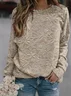 Sweat-shirts Rétro Printemps / Automne impression en 3D Polyester Vacances Ample Manches Longues Col Rond Régulier pour Femmes