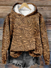 à Capuche Femmes Rétro Printemps / Automne impression en 3D Polyester Sweat-shirt à Capuche Vacances Ample Manches Longues Régulier