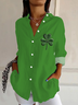 Chemises Femmes Décontracté Printemps / Automne Feuille Polyester Aucune élasticité Quotidien Ample Col de Chemise T.-N.-L.