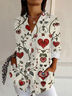 Chemises Femmes Décontracté Floral Printemps / Automne Aucune élasticité Manches Longues Régulier Boucle Régulier T.-N.-L.