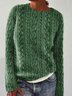 Pulls Décontracté Imprimé d'Animal Printemps / Automne Micro-élasticité Quotidien Manches Longues Col Rond Laine/Tricot Régulier pour Femmes
