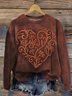 Sweat-shirts Femmes Décontracté Coeur/cordé Printemps / Automne Polyester Quotidien Ample Manches Longues Droit 2025POD