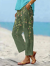 Pantalons Décontracté Floral Printemps / Automne Imprimé Quotidien Pantalon à la cheville Pantalon droit Droit Régulier pour Femmes