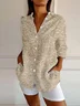 Chemises Femmes Décontracté Printemps / Automne impression en 3D Polyester Vacances Ample Droit Col de Chemise T.-N.-L.