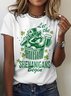 T-shirts Femmes Décontracté Imprimé d'Animal Été Micro-élasticité Vacances Coupe Régulière Régulier Trapèze Régulier