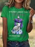 T-shirts Décontracté Floral Été Vacances Coupe Régulière Manches Courtes Col Rond Régulier Régulier pour Femmes