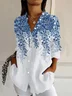 Chemises Femmes Décontracté Floral Printemps / Automne Aucune élasticité Quotidien Régulier Régulier Col de Chemise T.-N.-L.