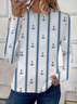 T-shirts Femmes Rayé Décontracté Printemps / Automne Imprimé Quotidien Ample Jersey Régulier Droit