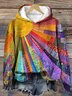 à Capuche Femmes Décontracté Floral Printemps / Automne Imprimé Sweat-shirt à Capuche Micro-élasticité Quotidien Ample Manches Longues
