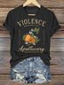 T-shirts Décontracté Été Lettres de texte Micro-élasticité Quotidien Coupe Régulière Mancheron Col Rond Régulier pour Femmes