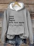 à Capuche Décontracté Printemps / Automne Lettres de texte Sweat-shirt à Capuche Quotidien Manches Longues Régulier Droit Régulier pour Femmes