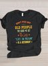 T-shirts Décontracté Été Lettres de texte Micro-élasticité Quotidien Coupe Régulière Manches Courtes Col Rond Trapèze pour Femmes