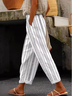 Pantalons Femmes Géométrique Décontracté Printemps / Automne Coton Micro-élasticité Coupe Régulière Long Droit Régulier
