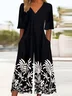 Combinaisons Décontracté Floral Été Polyester Naturel Coupe Régulière Demi Manche Droit Régulier pour Femmes
